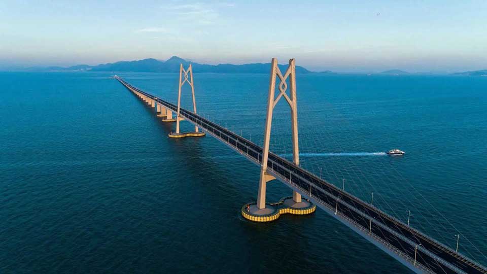Hong Kong Zhuhai Macao Bridge is a bridge and tunnel project connecting Hong Kong, Zhuhai and Macao in China. It is located in the Lingdingyang sea area of the Pearl River Estuary in Guangdong Province. It is the south ring section of the ring expressway in the Pearl River Delta region.